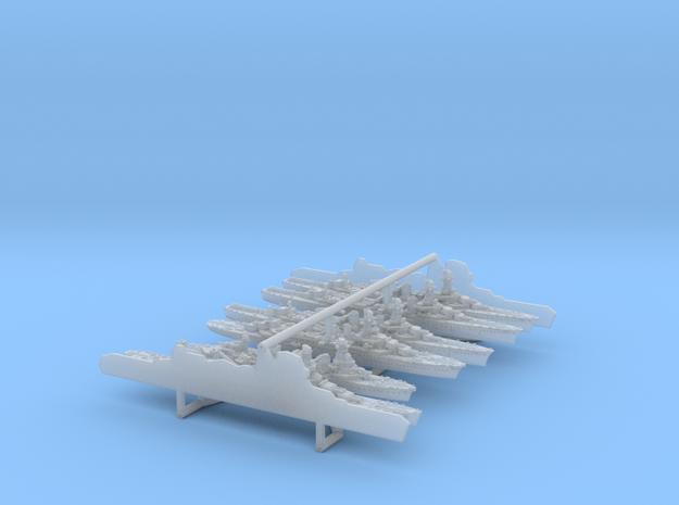 1/4800 WWII French Navy  Cruisers in Tan Fine Detail Plastic