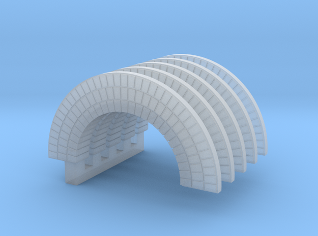 Brick Arch HO X 5 in Smooth Fine Detail Plastic