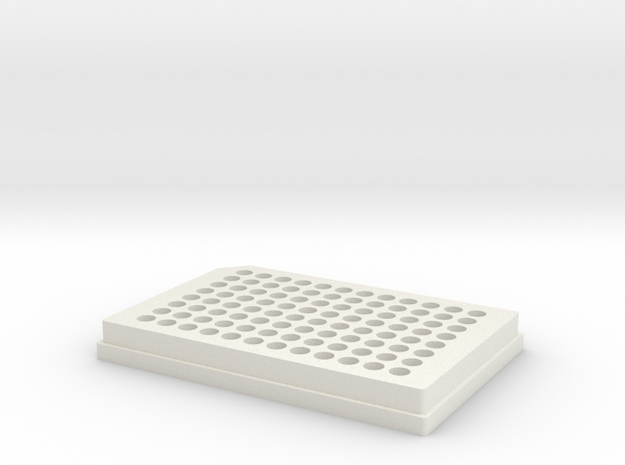 96 well plate flat bottom standard size in White Natural Versatile Plastic