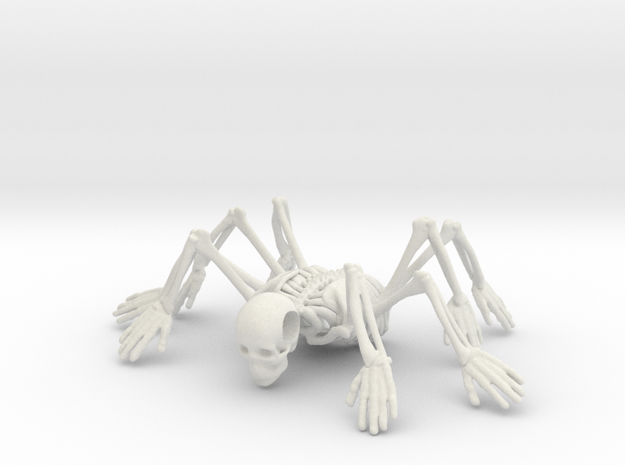 Skeleton spiderMan in White Natural Versatile Plastic