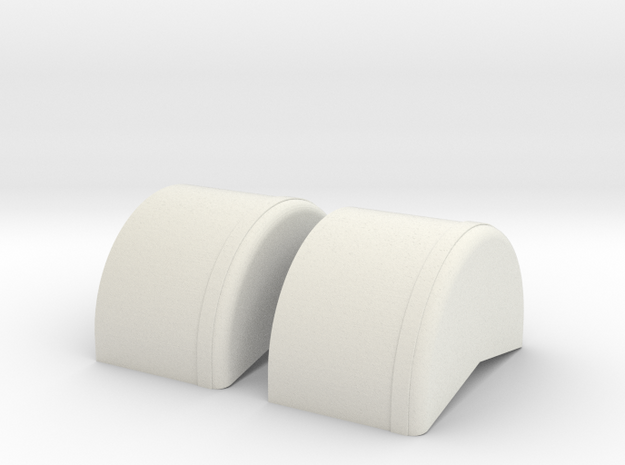 1/43rd 40 inch wheel tubs in White Natural Versatile Plastic