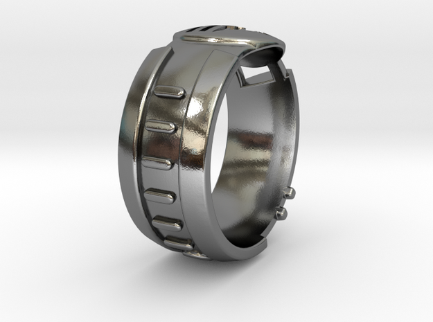 Visor Ring 11 in Polished Silver