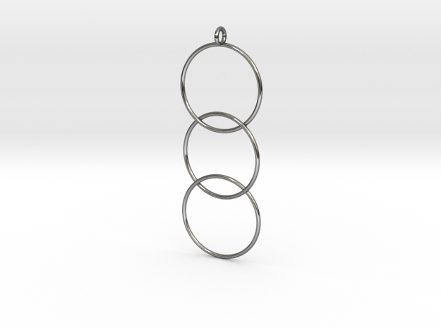 Interlaced Circles v2 in Fine Detail Polished Silver