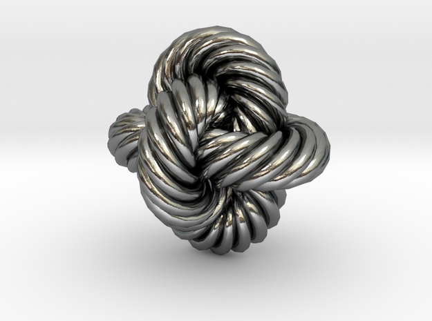 Rope Bead (S) in Polished Silver