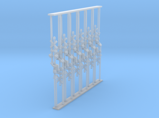 Crossing Gate set of 12 - N Scale in Tan Fine Detail Plastic