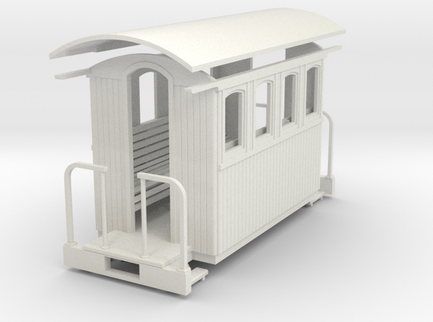 On20/On18 4 wheeled coach Body  in White Natural Versatile Plastic