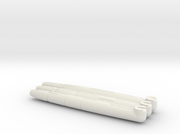 HTRD ARM BLASTERS in White Natural Versatile Plastic