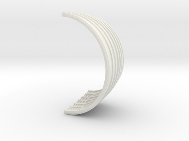F1 Nozzle Extension 1:36 Half in White Natural Versatile Plastic