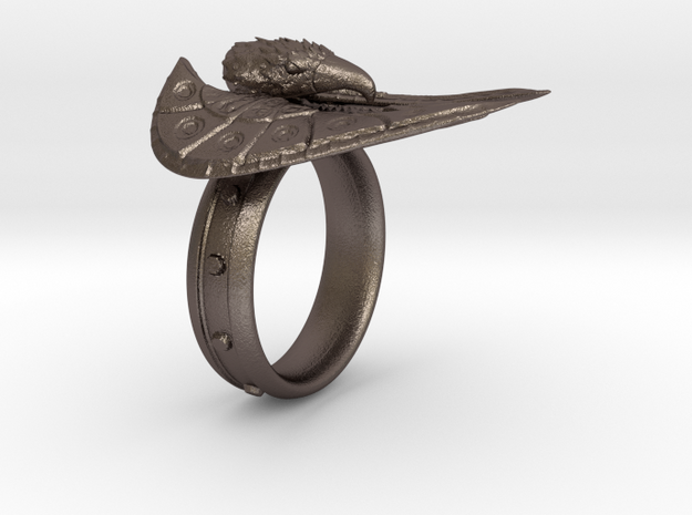 Eagle Ring max in Polished Bronzed Silver Steel