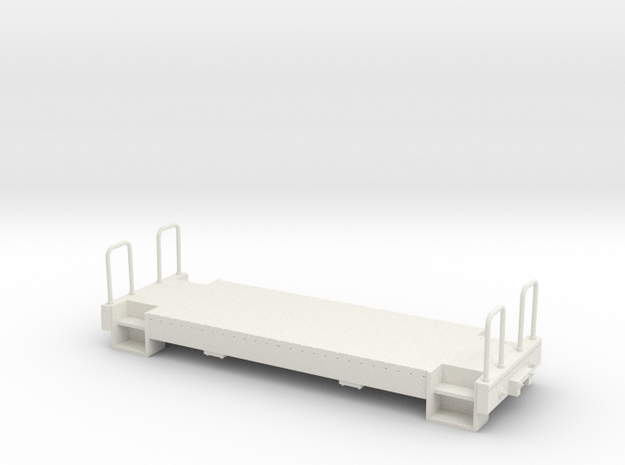 On30 18 ft caboose underframe  in White Natural Versatile Plastic