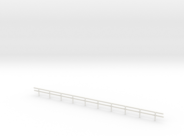 HO-Scale Wood Guard Rail in White Natural Versatile Plastic