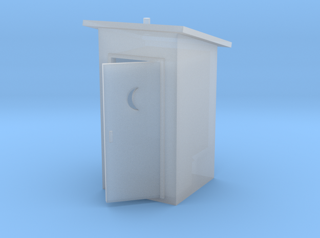 HO-Scale Slant Roof Outhouse in Tan Fine Detail Plastic