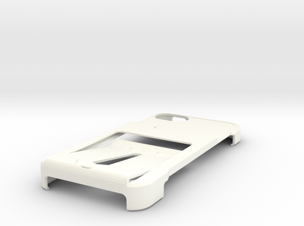 minimalistic  iphone 5 wallet case w/ money clip in White Processed Versatile Plastic