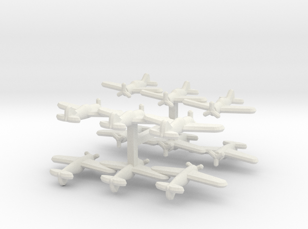 Brewster F2A Buffalo (Triplet) 1:900 x4 in White Natural Versatile Plastic