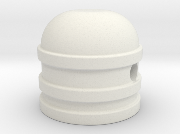 Dome style knob in White Natural Versatile Plastic