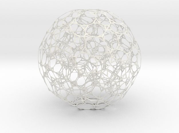 Circular 120-Cell in White Natural Versatile Plastic