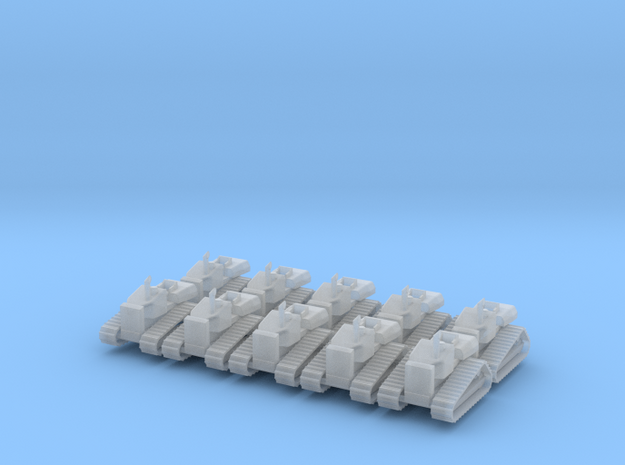Caterpillar D4H - set of 10 - N scale in Smooth Fine Detail Plastic