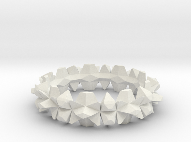 bangle 002 solid 75mm in White Natural Versatile Plastic