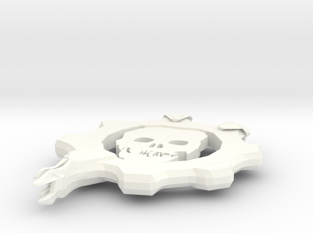 Gears Gear From Gears Of War in White Processed Versatile Plastic