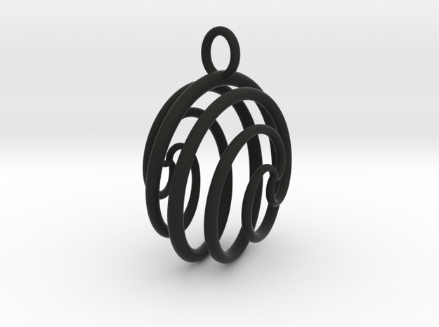 Ball Ornament in Black Natural Versatile Plastic