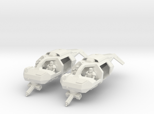15mm Legionary Speeders (x2) in White Natural Versatile Plastic