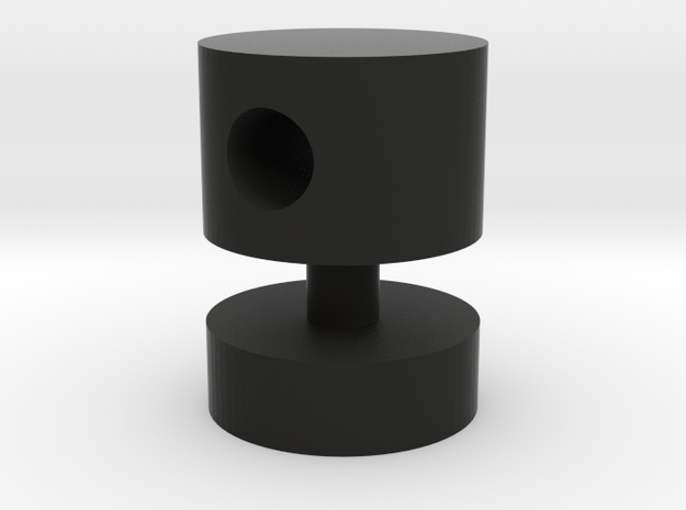 Cylindric Knob in Black Natural Versatile Plastic