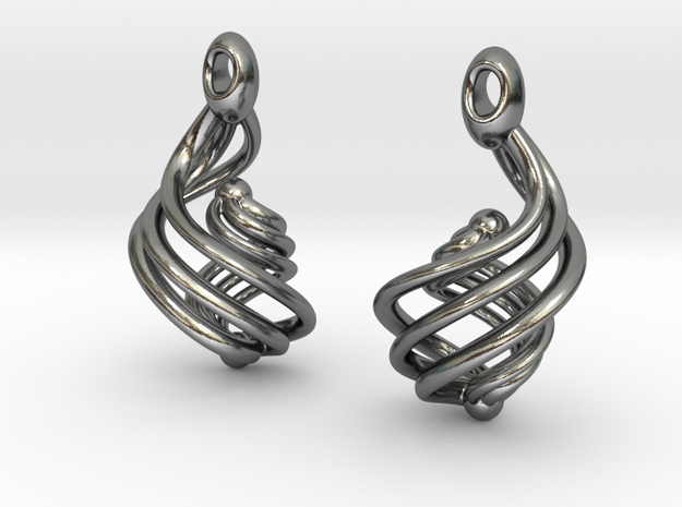 Passionate Fire Earrings in Polished Silver
