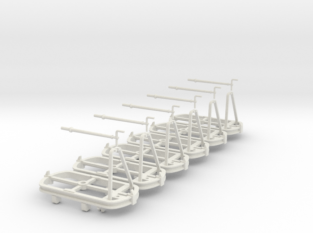 O9 Skip bogie chassis with brakes in White Natural Versatile Plastic