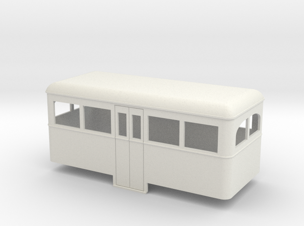 On16.5 Railbus Centre entrance trailer  in White Natural Versatile Plastic