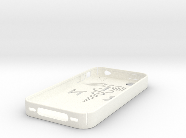 iPhone 4/4S case with RN logo in White Processed Versatile Plastic