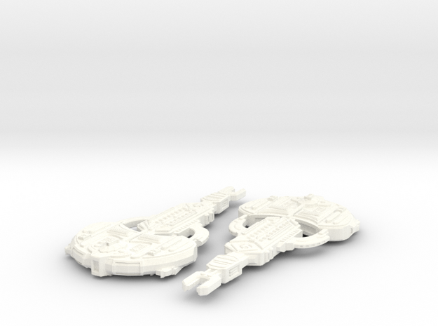 Cardassian Turon Class in White Processed Versatile Plastic