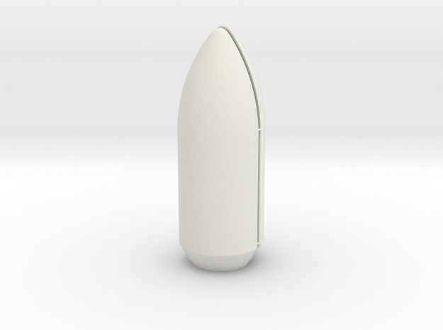 Falcon 9 Large Payload Fairing in White Natural Versatile Plastic: 1:144