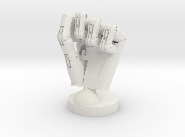 Cyborg hand posed fist small