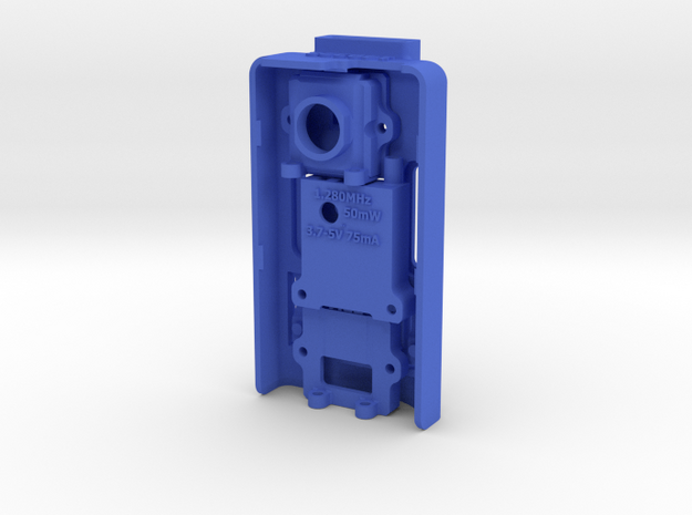 mounting base for Mobius Camera and FPV 520TVL Cam in Blue Processed Versatile Plastic