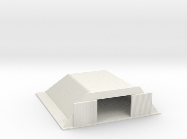 1/700 Small Concrete Hanger in White Natural Versatile Plastic