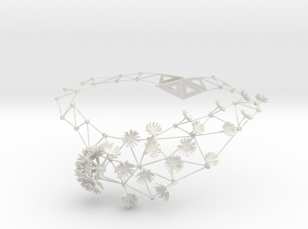 New Dandelion Necklaces in White Natural Versatile Plastic