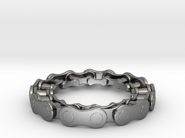 RS CHAIN RING SIZE 8 in Fine Detail Polished Silver