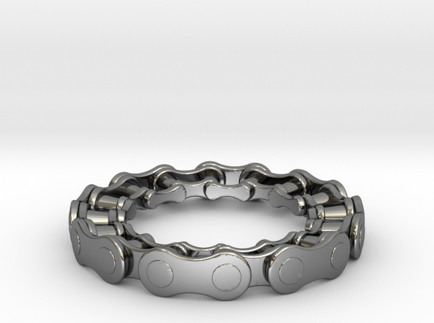 RS CHAIN RING SIZE 7.5 in Fine Detail Polished Silver