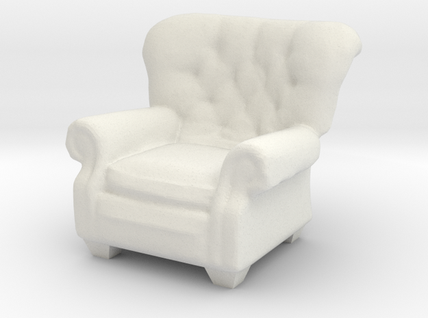 1:24 Armchair in White Natural Versatile Plastic