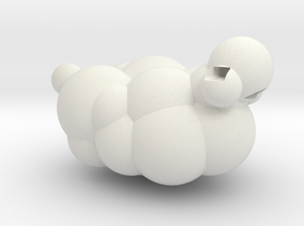 Sheep from LEO the Maker Prince: body section in White Natural Versatile Plastic
