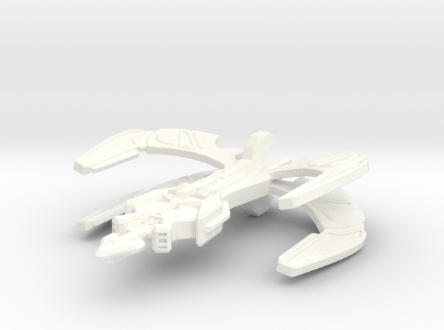 Klingon Monarch Class Transport in White Processed Versatile Plastic