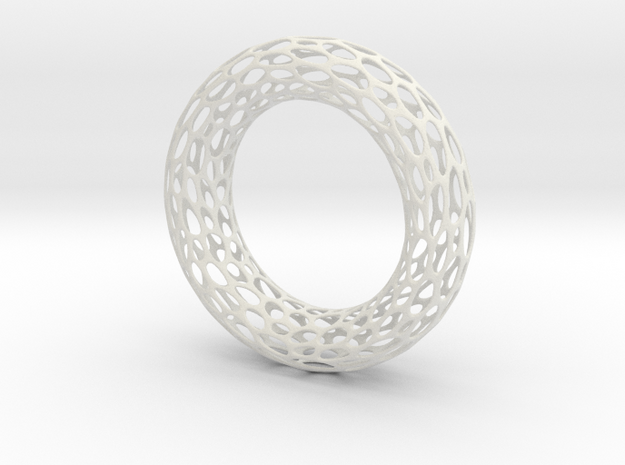 Cell Bracelet in White Natural Versatile Plastic