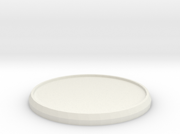 Round Model Base 40mm in White Natural Versatile Plastic