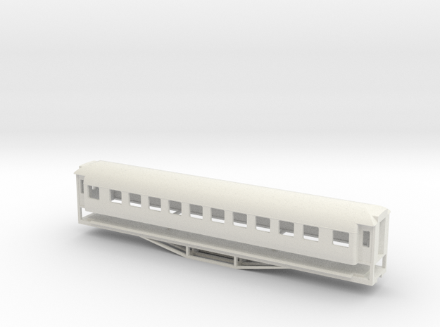 56ft 1st Class NI, New Zealand, (HO Scale, 1:87) in White Natural Versatile Plastic