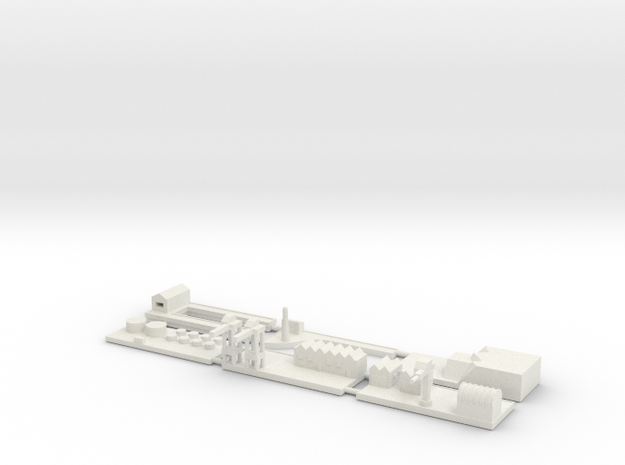 1" Building Set 4 - Harbour in White Natural Versatile Plastic