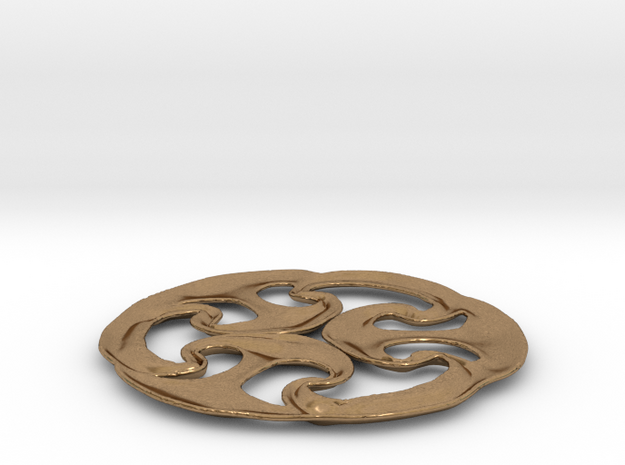Celtic wheel in Natural Brass