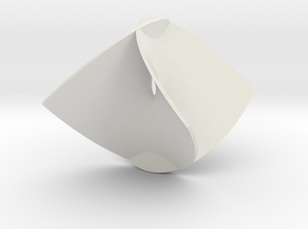 Enneper Minimal Surface in White Natural Versatile Plastic