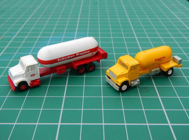 Propane Truck Bodies in Tan Fine Detail Plastic