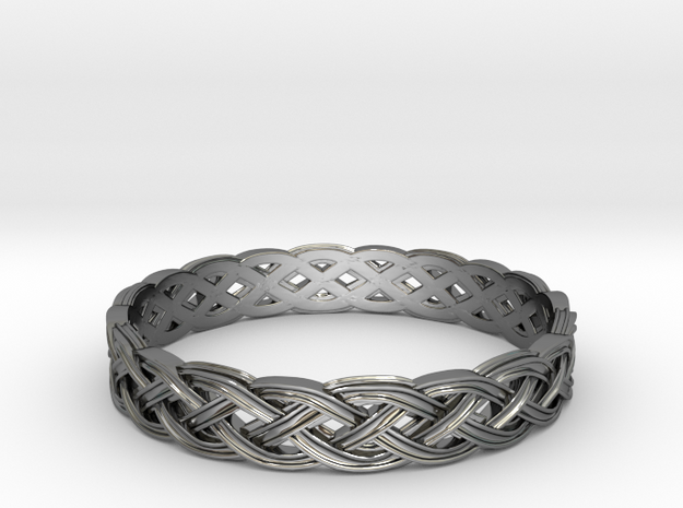 Hieno Delicate Celtic Knot Size 9 in Fine Detail Polished Silver