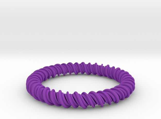 GW3Dfeatures Bracelet A2 in Purple Processed Versatile Plastic
